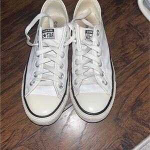 Converse White Canvas Low-Top Sneakers